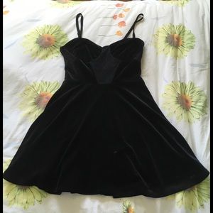 Topshop Velvet Black Dress